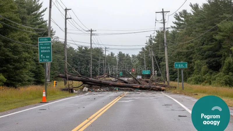a90 road blocked powerline — BD news